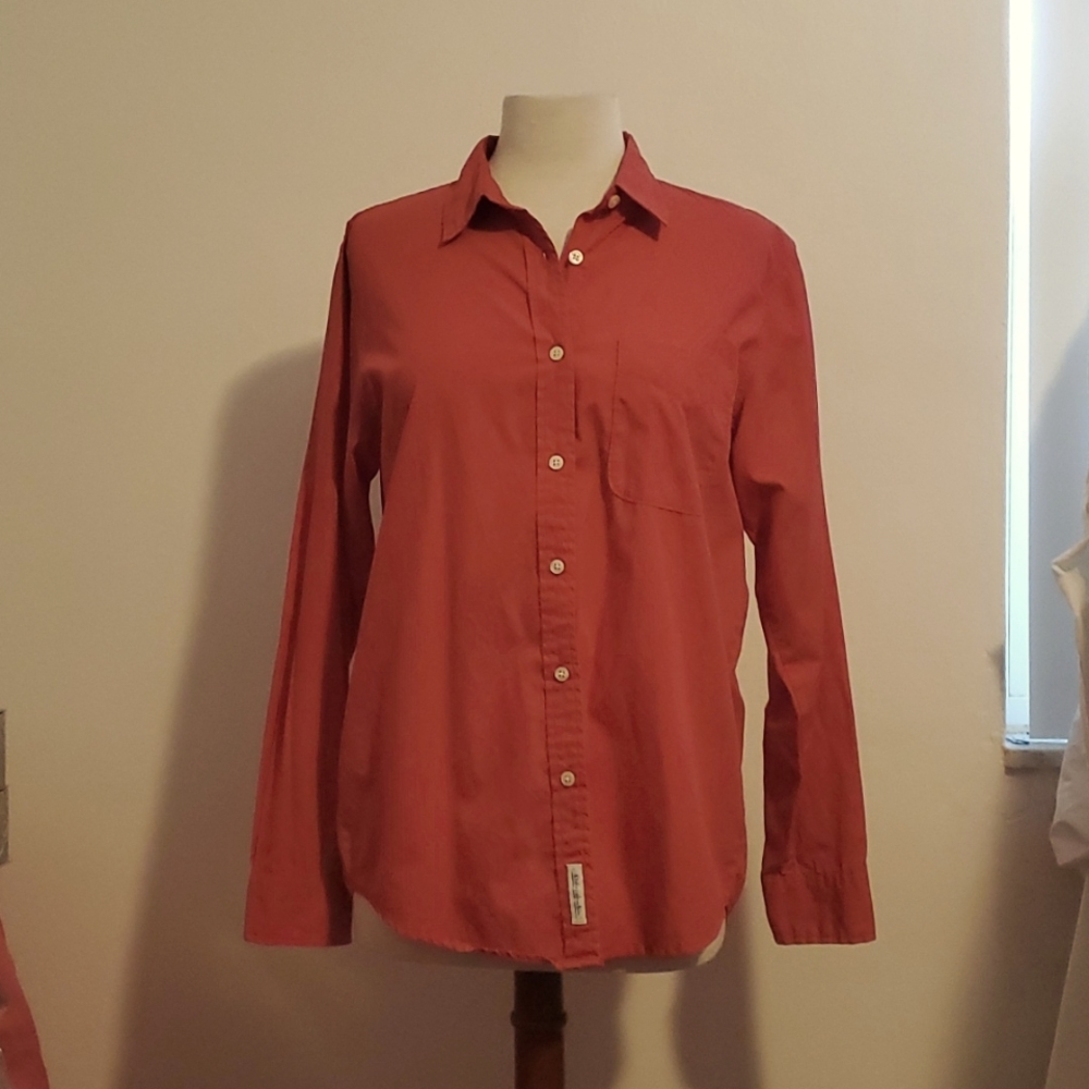 3 for $15 EUC Abercrombie Red Long Sleeve,, Button-down Shirt